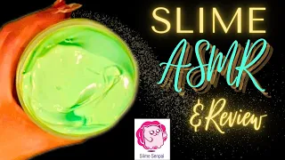 Thick slime bubble pops & review | 🍏 Apple Taffy by Slime Senpai  #satisfyingslime #slimereview