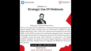 Webinar on Strategic Use of Webtools by Sydney Micheal Atkins |  No Lockdown For Learning