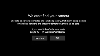 Исправлено: мы не можем найти вашу камеру (ошибка 0xA00F4244) в Windows 10/11