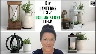 Diy Lantern Using Dollar Store Items/Diy Farmhouse Lanterns