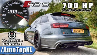 700HP AUDI RS6 Klasen 0-293km/h ACCELERATION & DRAGY GPS by AutoTopNL