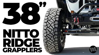 38x12.50R17 NITTO Ridge Grapplers - Perfect Big Tire for Jeep Wrangler & Gladiator w/ Factory Axles