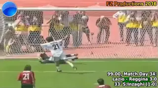 Simone Inzaghi - 43 goals in Serie A (Piacenza, Lazio 1998-2010)