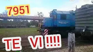 Urquiza Cargas LLEGA A ESTACIÓN de Trenes de Paso de Los Libres Corrientes LOCOMOTORAS 7951+5561