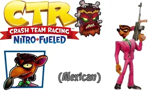 Crash Team Racing Nitro Fueled Pinstripe Potoroo Mexican Spanish Voice Clips