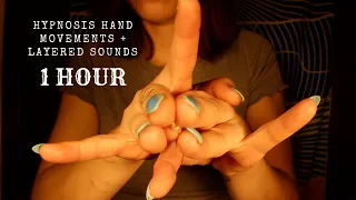 ASMR Hypnosis Hand Movements (1 HOUR) with Relaxing Layered Sounds💙✨