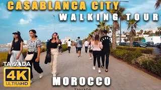 CASABLANCA - AIN DIAB walking tour - Casablanca Morocco 4K UHD