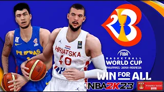 FIBA World Cup 2023 l 'Too close!' l Gilas Pilipinas VS Croatia l NBA 2K23 PC Gameplay