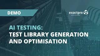 AI Testing – Test Library Generation and Optimisation