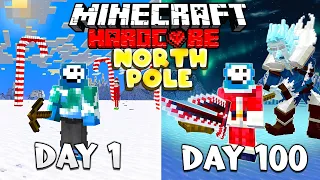 I Survived 100 Days in the North Pole in Minecraft... Here's What Happened