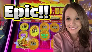 MASSIVE Winning Session on All Aboard Slot Machines! (Las Vegas Casino!)