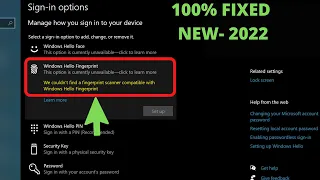 100% FIXED We Couldn't Find a Fingerprint Scanner Compatible With Windows Hello Fingerprint Win10,11