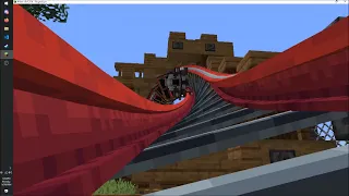 attempting to build an RMC coaster in minecraft