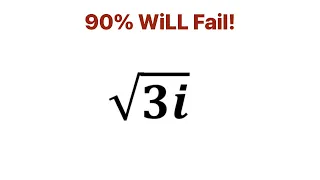 A Wonderful Math Problem.  Square root of 3i =?