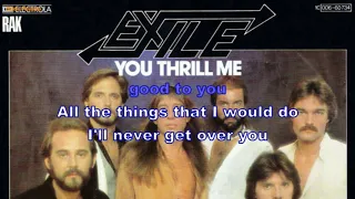 Exile - You thrill me (Instrumental, BV, Lyrics, Karaoke)