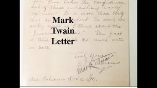 History Geek - Mark Twain Letter