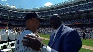 Michael Jordan introduced on Derek Jeter Day