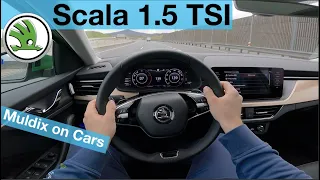 Skoda Scala 1.5 TSI (110 kW) POV Test Drive + Acceleration 0-200 km/h