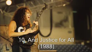 Kirk Hammett (Metallica). Top 20 guitar solos