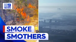 Hazard reduction burns covered Sydney in smoke for fourth day | 9 News Australia