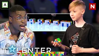 Tobias forbløffer med Rubiks kube-triks | Auditions | Norske talenter