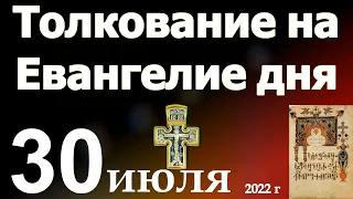 Толкование на Евангелие дня  30 июля 2022 года