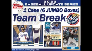 2022 Topps UPDATE JUMBO 1 Case (6 Box) Team Break #6 eBay 11/18/22