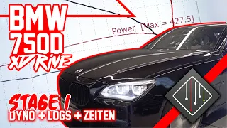 BMW 750d (F01) 3.0d Tri-Turbo I Stage 1 | Chiptuning - Dyno - Logs - 100-200 km/h | mcchip-dkr