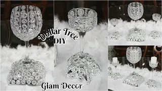 DOLLAR TREE DIY GLAM CANDLE HOLDER SET | DECORATING IDEAS ON A BUDGET 2020