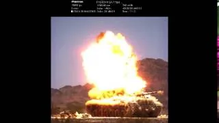 TOW missile explosion slow motion