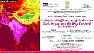 #WebPolicyLearning | Day 2 | Understanding Recurring Heatwaves | NIDM and IMPRI | HQ Video