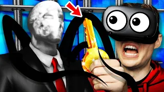 Escaping SLENDER MAN PRISON Using SECRET KEY (Scary Prison Boss VR Funny Gameplay)