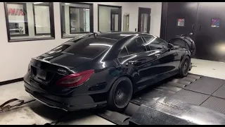 Redstar Exhaust CLS550 Catless Heat Shielded Downpipes on the Dyno for Eurocharged stage 2 tune