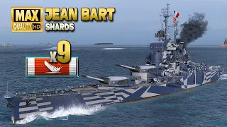 Battleship Jean Bart: Nice game with 9 destroyed ships - World of Warships