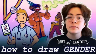 Trans Artist teaches how to draw all the genders ✨⚧✨ Part 4/4 - Context [CC]