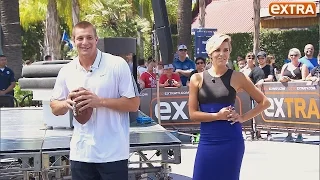 Rob Gronkowski Takes on 'Extra's' Charissa Thompson in Throwing Contest