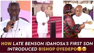 🥰SEE HOW BENSON IDAHOSA’S FIRST SON INTRODUCED BISHOP OYEDEPO AT CGIM PASTORS CONFERENCE YESTERDAY