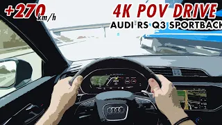 2021 AUDI RS Q3 SPORTBACK (400 hp) 4K POV DRIVE TEST Onboard Top Speed Autobahn Review 2021