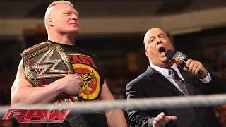 Paul Heyman discusses “honesty” in the media: Raw, February 9, 2015