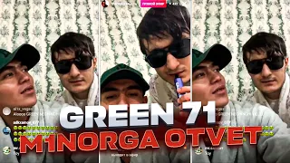 GREEN 71 PRAMOYDA M1NORNI DISSIGA OTVET QILDI! // GREEN 71 JONLI EFIR