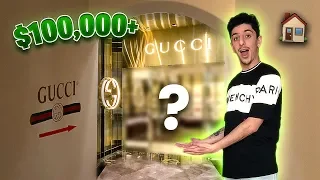 I Built a GUCCI STORE Inside of my HOUSE!! **INSANE**