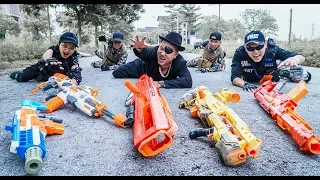 Nerf Guns War : Patrol Police Of SEAL TEAM Special Fight Assasin Leader Black Of Criminal Group