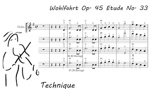 Wohlfahrt Op. 45 - Etude No. 33. Music Score for Orchestra. Play Along. Wohlfahrt Etude No. 33.