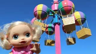 My Baby Alive doll Anna Going to Paultons Family Theme Park | Home of Peppa Pig World!!! Bananakids