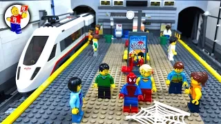 Lego Spider-Man in METRO 🚇 Adventure of Superhero - Stop Motion Animation