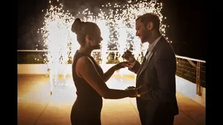 Amazing wedding proposal with fireworks in Venice