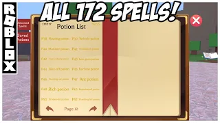 All 172 Spells in Wacky Wizards! (All Potion Book Recipes + Ingredients) [ROBLOX]