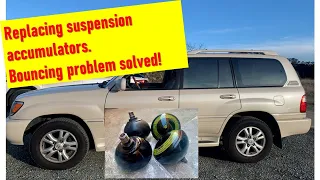 Bouncy ride in LX470 solved!  Replacing AHC Suspension Accumulator in Lexus or Toyota Landcruiser.