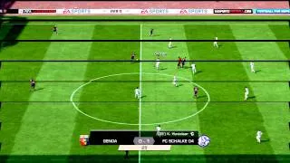 FIFA 11 Manual Controls - Genoa vs Schalke 04 - Match Highlights [HD]