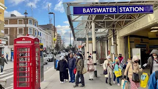 HDR LONDON WALK | Queensway and Bayswater Virtual Street Walking Tour | London Beautiful Streets